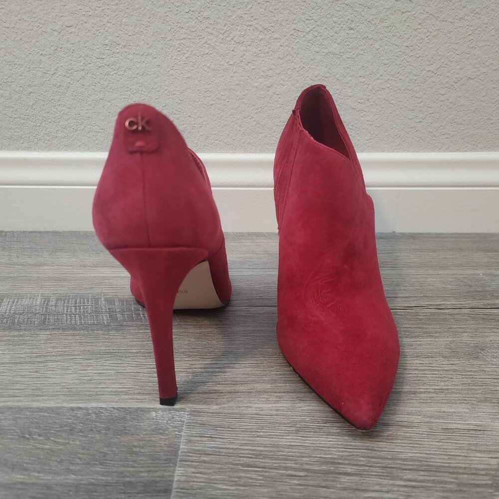 Red Suede booties - Picture 3 of 5